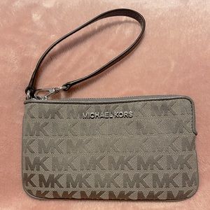 Grey Michael Kors Wristlet